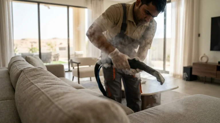 شركة تنظيف كنب في أبوظبي — استجابة فورية نفس اليوم