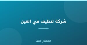 شركة تنظيف في العين :