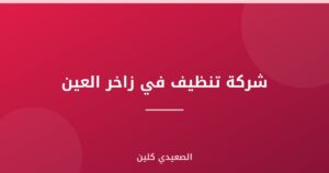شركة تنظيف في زاخر العين
