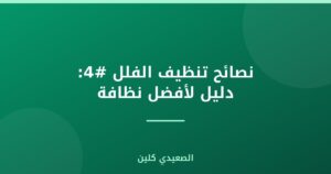 نصائح تنظيف الفلل #4: دليل لأفضل نظافة
