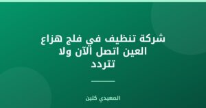 شركة تنظيف في فلج هزاع العين اتصل الآن ولا تتردد