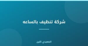 شركة تنظيف بالساعه