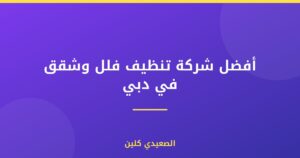 أفضل شركة تنظيف فلل وشقق في دبي