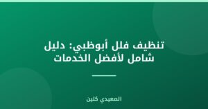 تنظيف فلل أبوظبي: دليل شامل لأفضل الخدمات